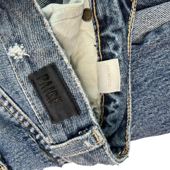 PAIGE Women’s High Rise Sarah Straight Seamed Revine Jeans Size 27 - Picture 12 of 14